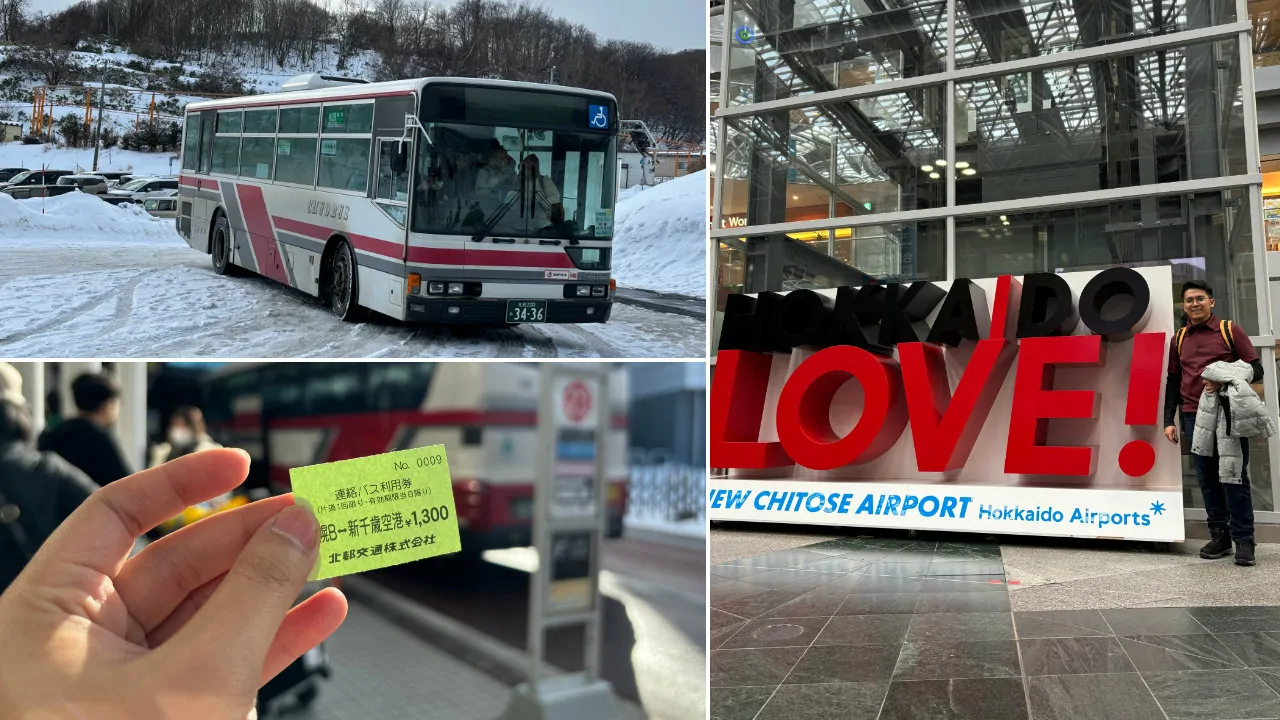 cara naik bas ke sapporo dari new chitose airport