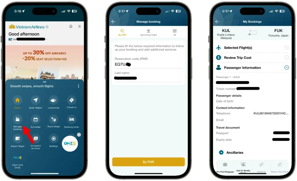 cara check tiket vietnam airlines