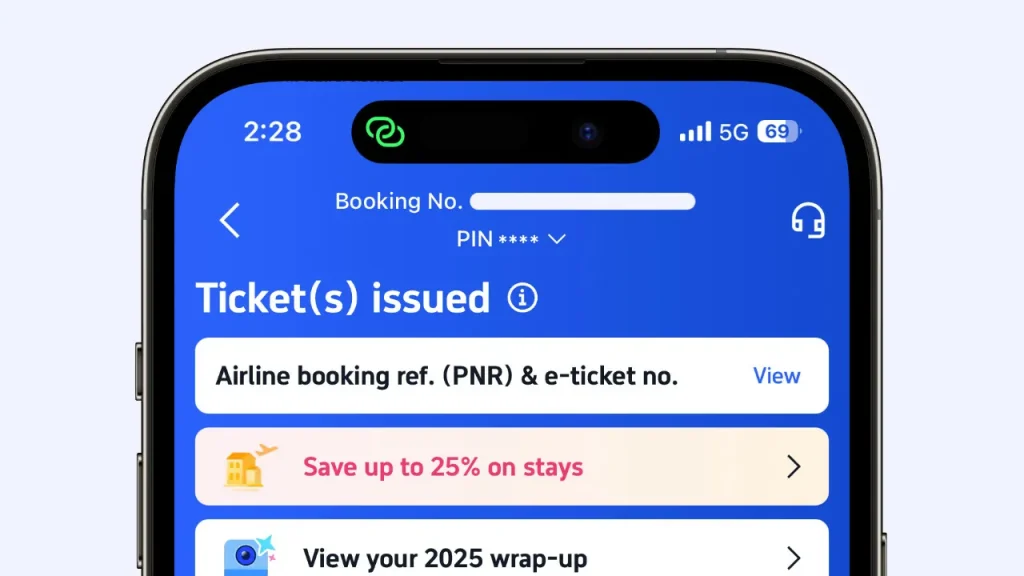 tiket issued trip