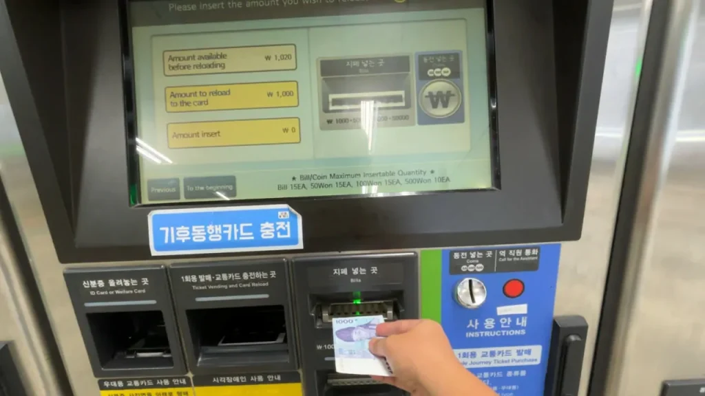 cara topup tmoney dan bayar guna cash