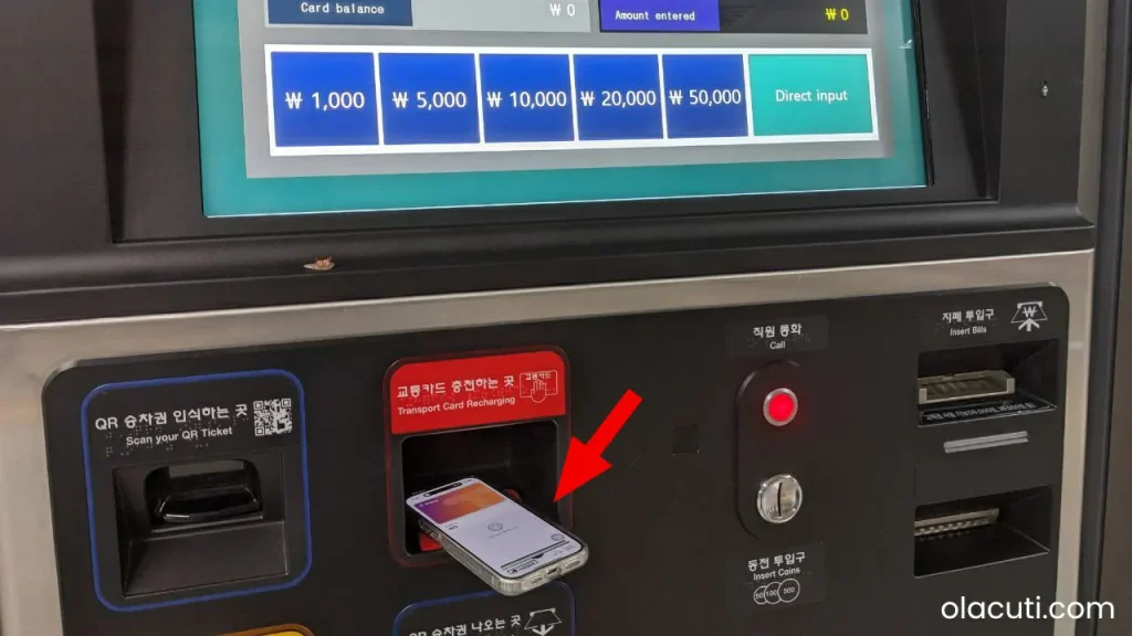 topup tmoney iphone di mesin