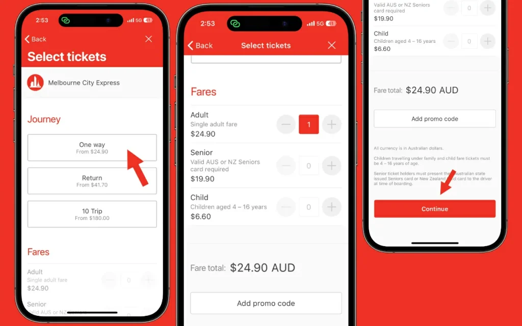 cara beli tiket bas airport melbourne