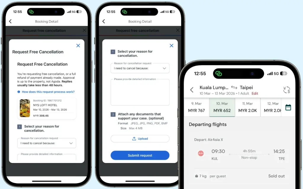 cara mohon request refund agoda