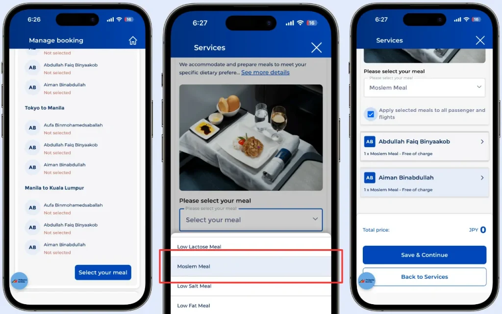 cara request makanan halal penerbangan philippine airlines