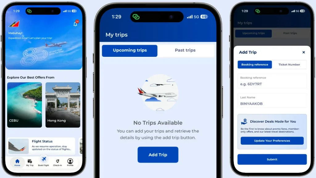 manage booking philippine airlines