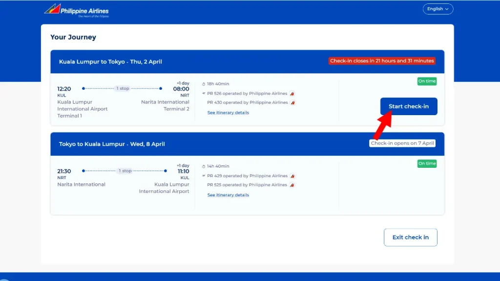 cara check in philippine airline