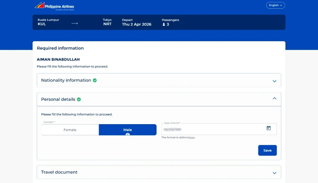 tarikh lahir philippine airlines