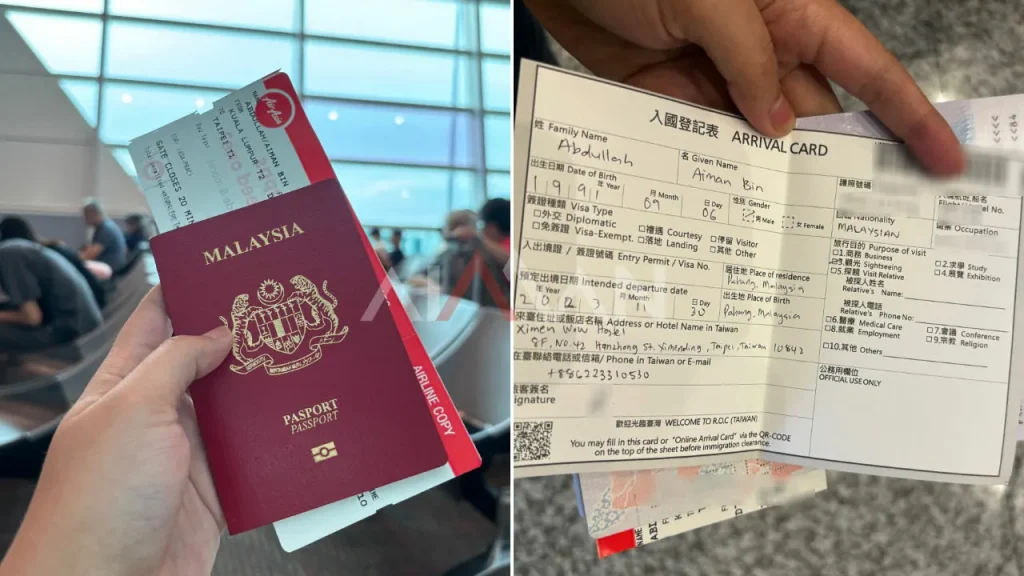 pasport dan arrival card