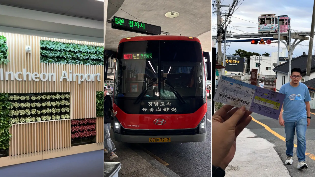 cara naik bas incheon airport ke busan