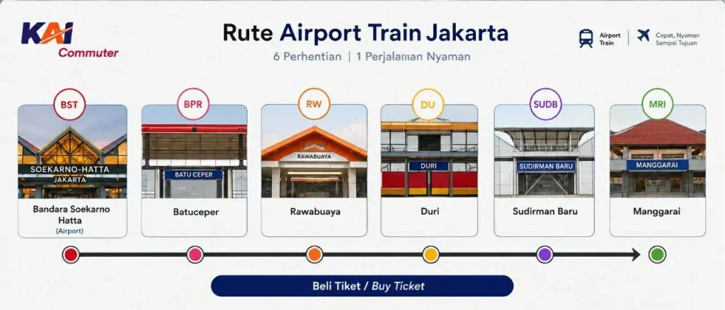 Station airport line Soekarno–Hatta railway