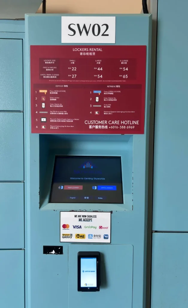 harga locker genting skyworld theme park